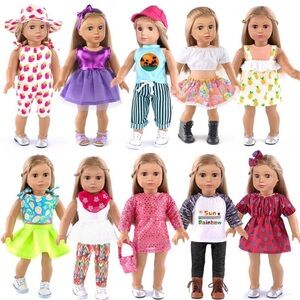 10 Sets 18 Inch Doll Clothes 18 Inch Doll Clothes And Accessories Fit For 18 In